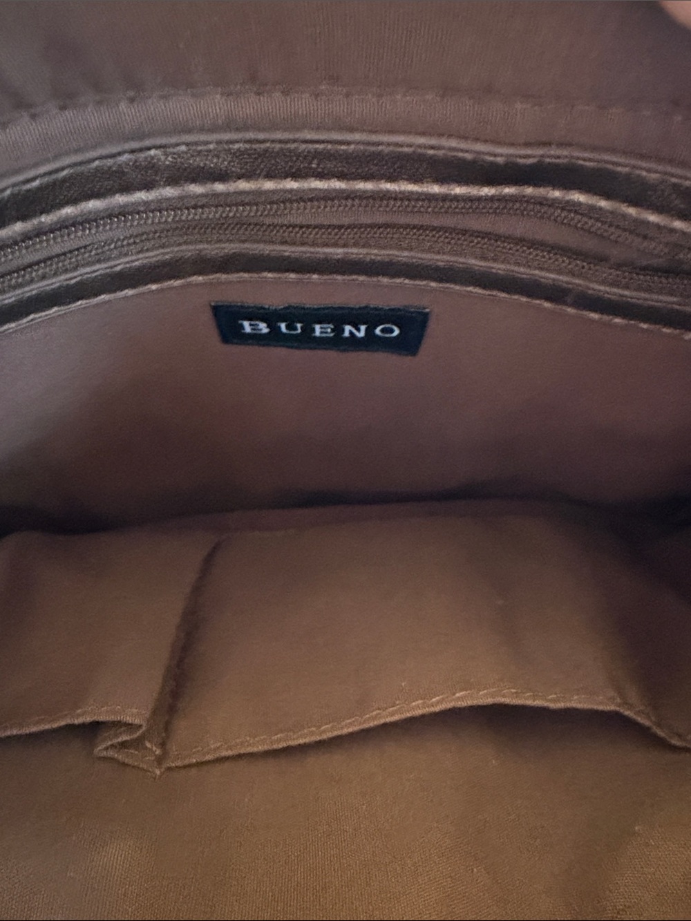 Bueno BOHO Ruffled Faux Leather with Beaded Handles NWOT - Picture 7 of 7